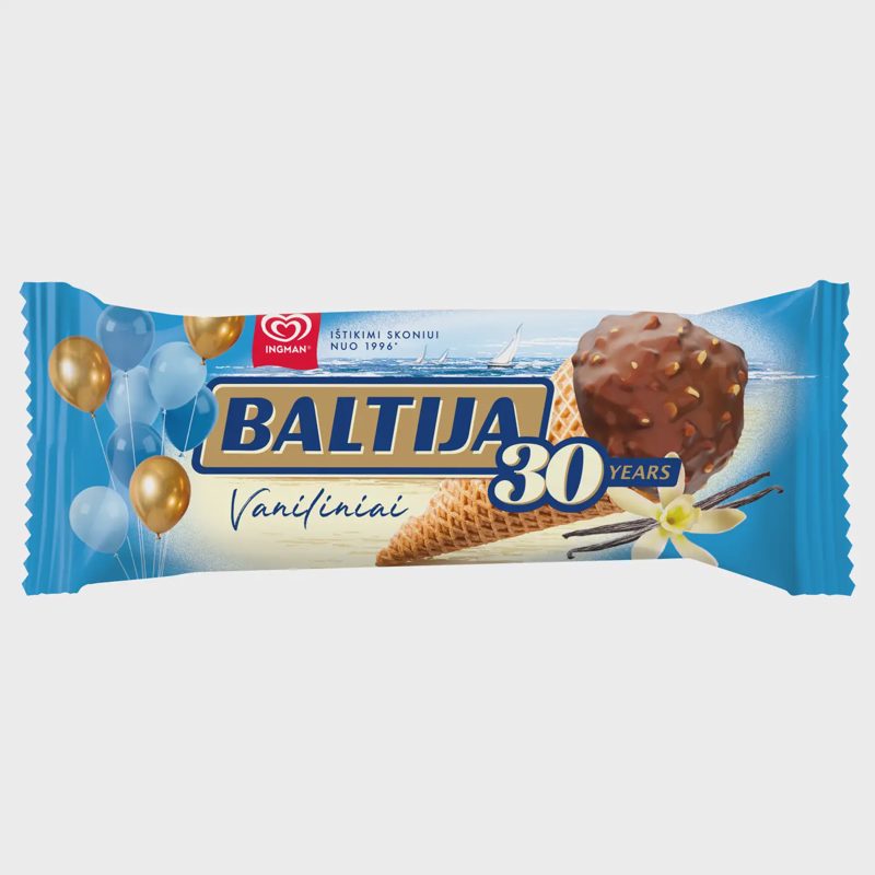 Vaniliniai valg. ledai BALTIJA, 150 ml / 95 g
