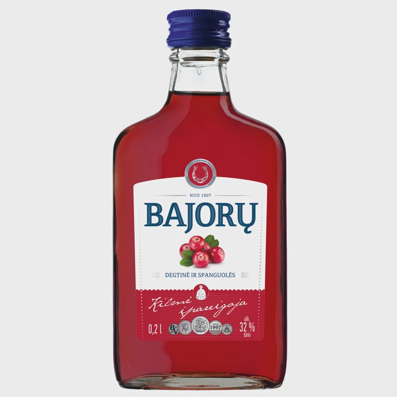 Degtinė BAJORŲ DEGTINĖ IR SPANG., 32 %, 0,2 l