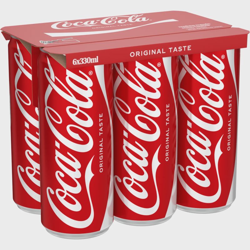 Gazuotas gaivusis gėrimas COCA-COLA, 6x0,33 l