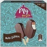 My Gusto Παγωτό Multi Ξυλάκι Βανίλια Σοκολάτα 6τεμ 300gr