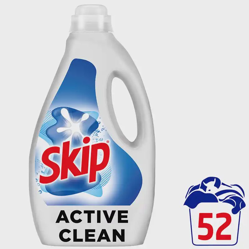 Skip Υγρό Aπορρυπαντικό Πλυντηρίου Ρούχων Active Clean 52μεζ 2,34lt