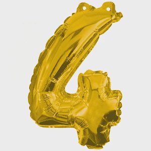 Μπαλόνια Foil Χρυσά 32εκ. Νο 4