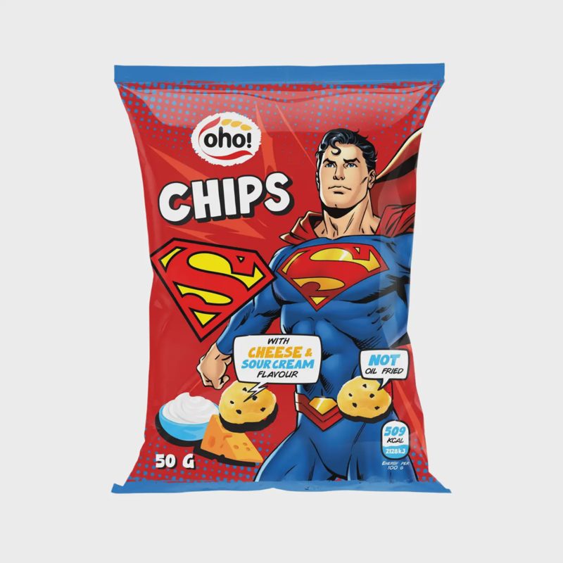 Sūrio, griet. sk. traškuč. SUPERMAN OHO, 50 g