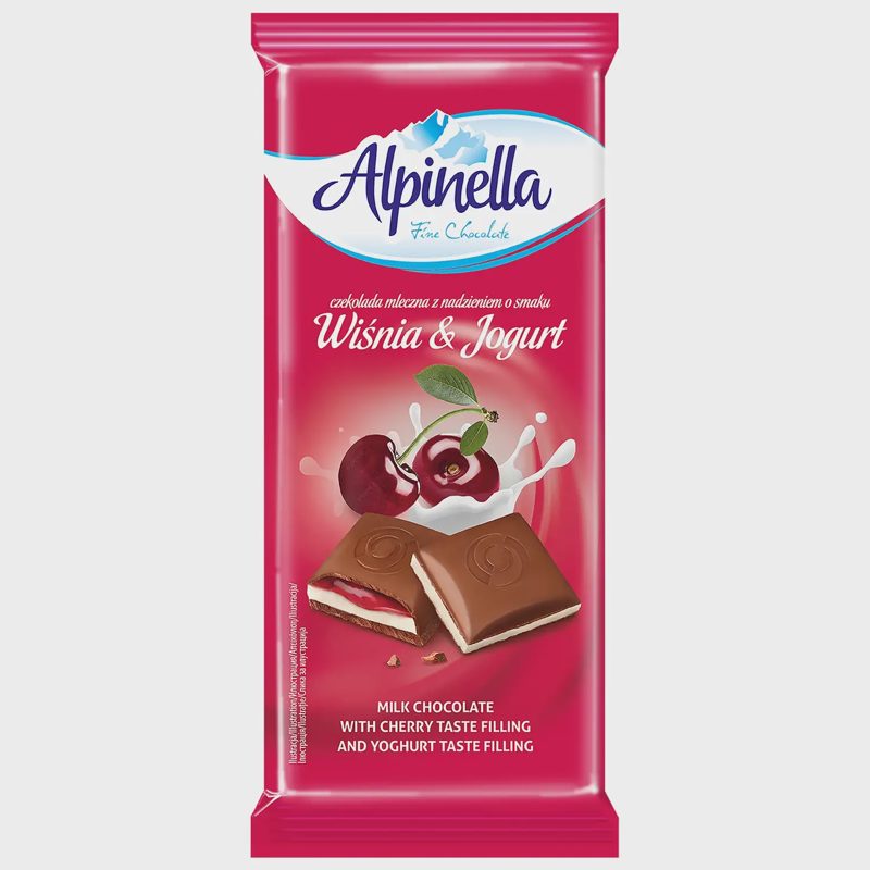 Šok. su jog., vyšn. įd. ALPINELLA, 100 g