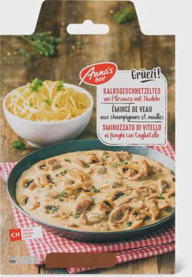 Anna's Best Kalbsgeschnetzeltes an Pilzsauce mit Nudeln