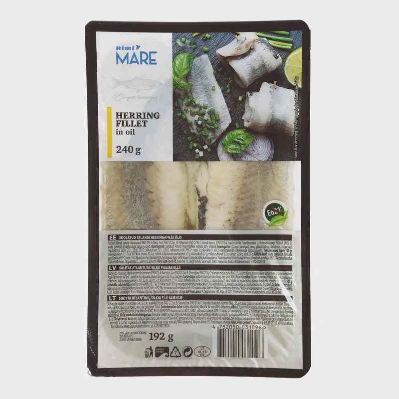 Sūdyta silkių filė aliejuje RIMI 240G/192G