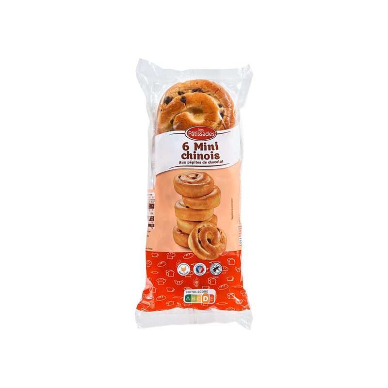 6 MINI CHINOIS AUX PÉPITES DE CHOCOLAT