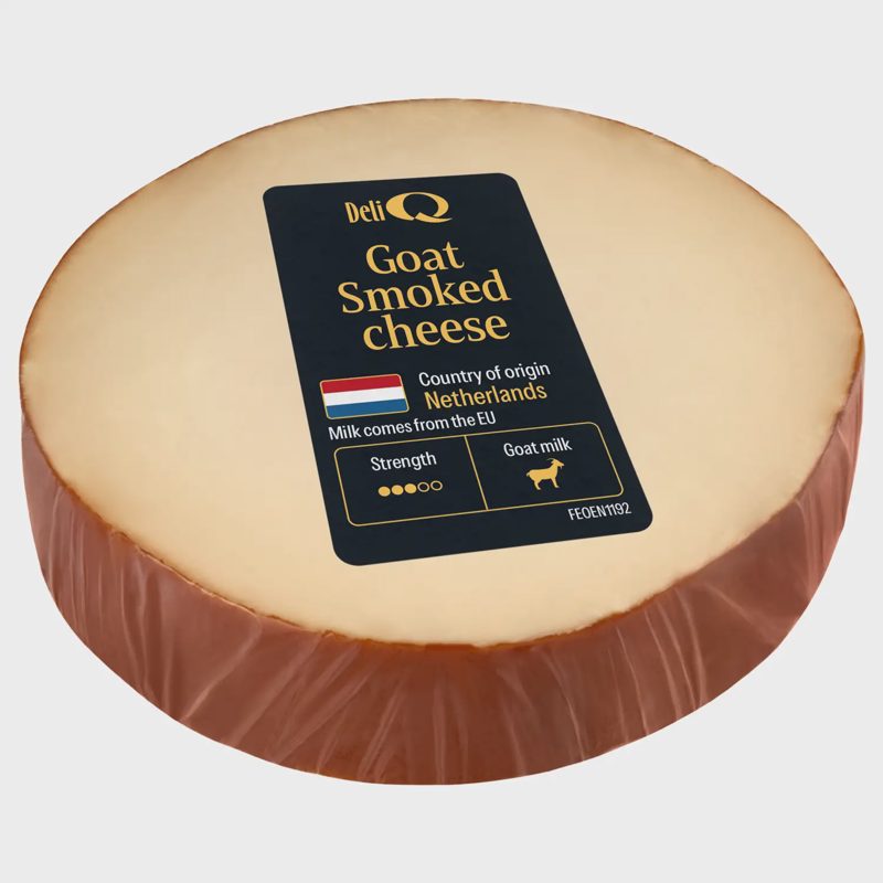 Rūkytas ožkų pieno sūris DELI Q, 45 %, 130 g