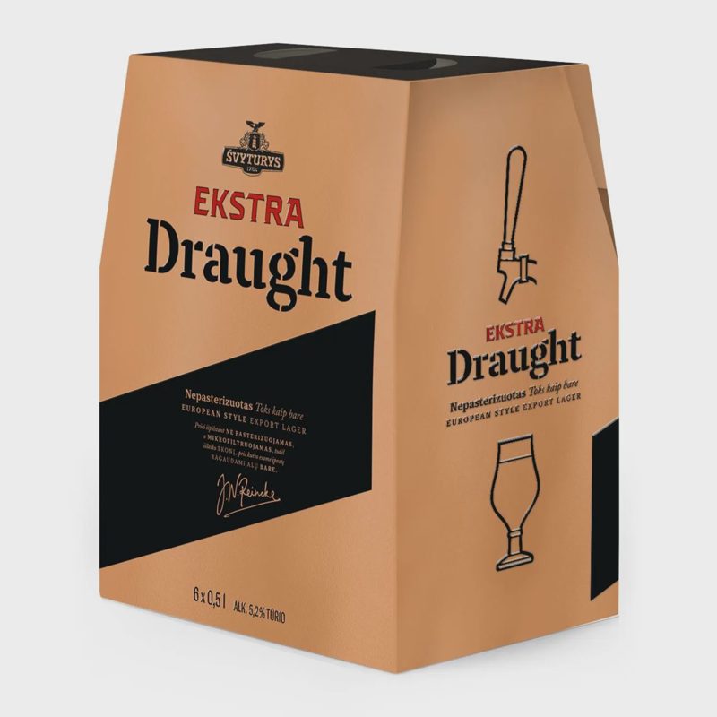 Alus ŠVYTURYS Ekstra Draught, 5,2 %, 6X0,5 l