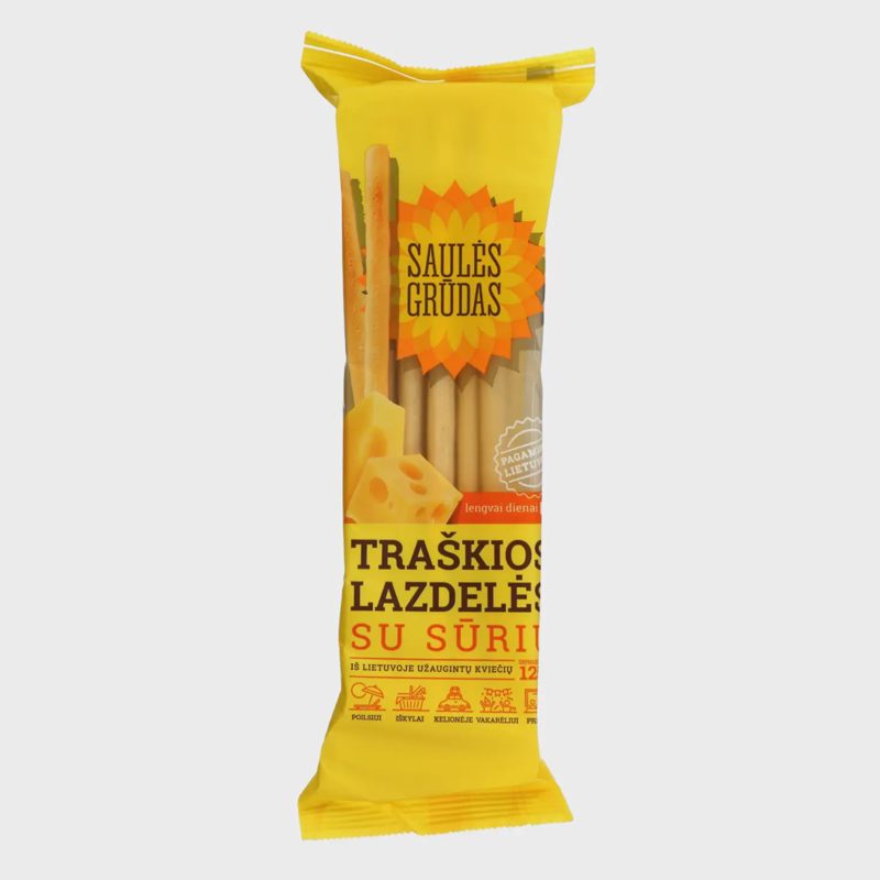 Traškios lazdelės su sūr. SAULĖS GRŪDAS, 125g