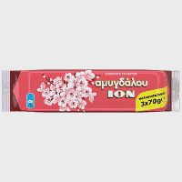 ΙΟΝ Σοκολάτα Γάλακτος Με Αμύγδαλο 3x70gr