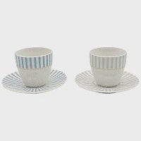 Tabletop Βasics Φλιτζάνι Με Πιατάκι Πορσελάνη 90ml Σετ 2τεμ