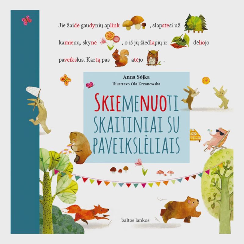 Knyga SKIEMENUOTI SKAITINIAI SU PAVEIKSLĖL.
