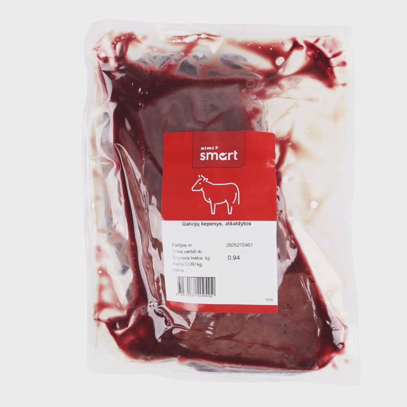 Galvijų kepenys, atšaldytos RIMI SMART, KG
