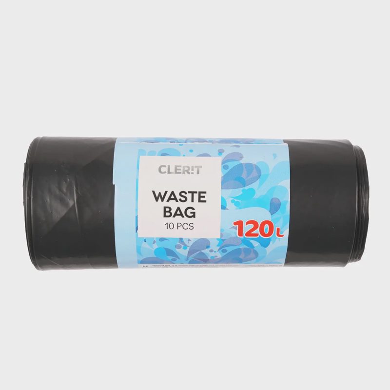 Šiukšlių maišai CLERIT, 120 l, 10 vnt.