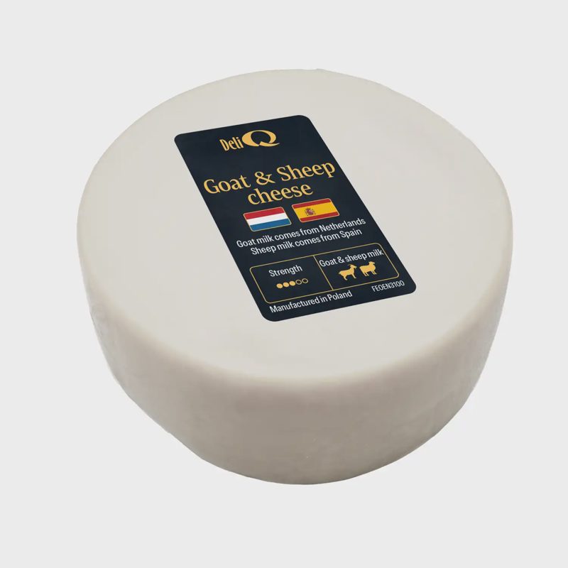 Ožkų ir avių pieno sūris DELI Q, 40 %, 130 g