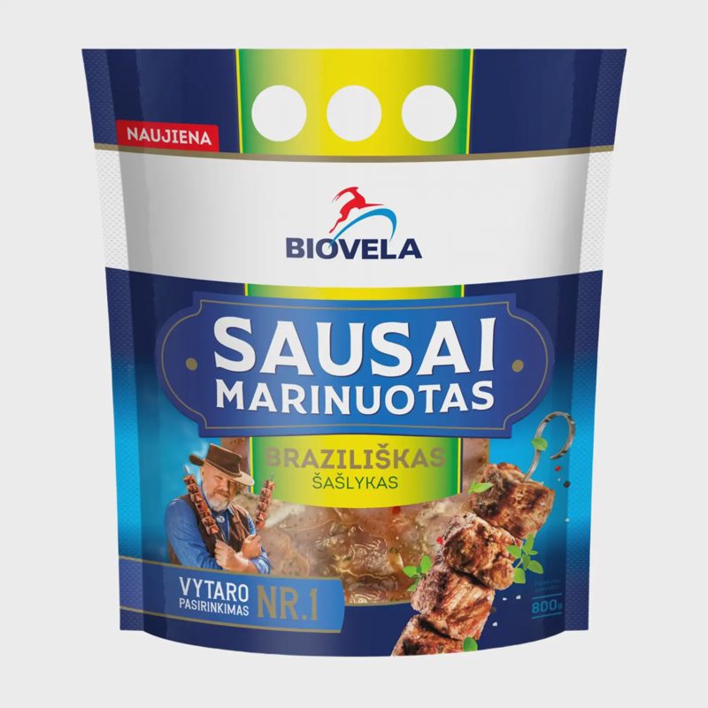 Mar. BRAZILIŠKAS kiaul. spr. šašlykas, 800 g