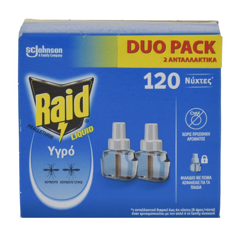Raid Refill Liquid 120 Nights 36 ml 2 Pieces