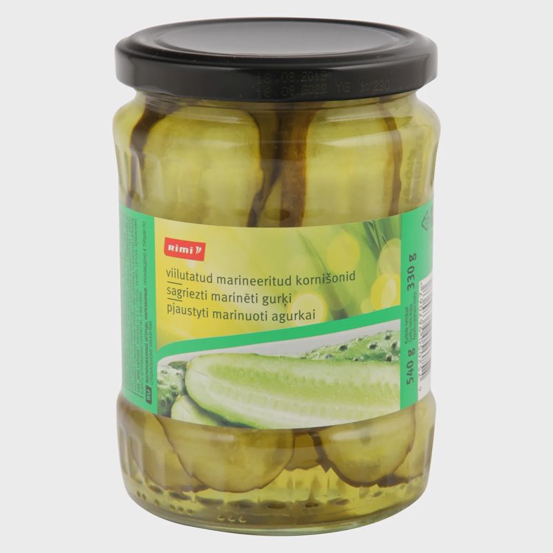 Marin. agurkai RIMI pjaustyti, 540 g / 330 g