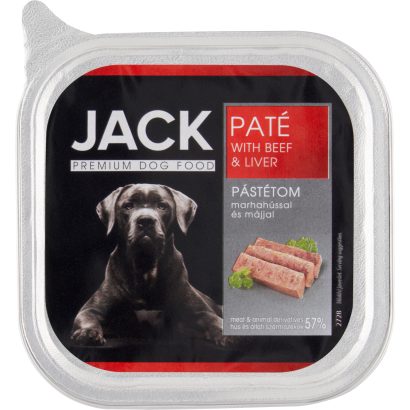 Jack Premium gabonamentes pástétom recept marhával és májjal kutyáknak 150 g