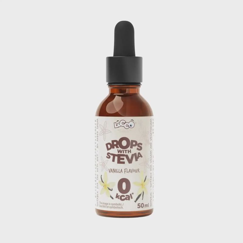 Vanilės skonio stevijos lašai LOCCO, 50 ml