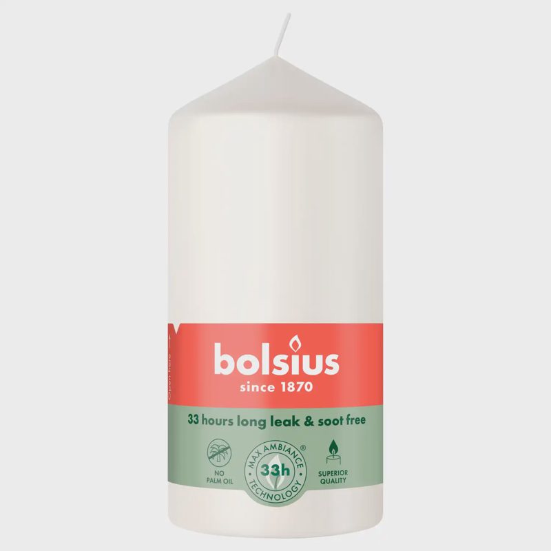 Žvakė BOLSIUS, cilindro formos balta 120/58mm