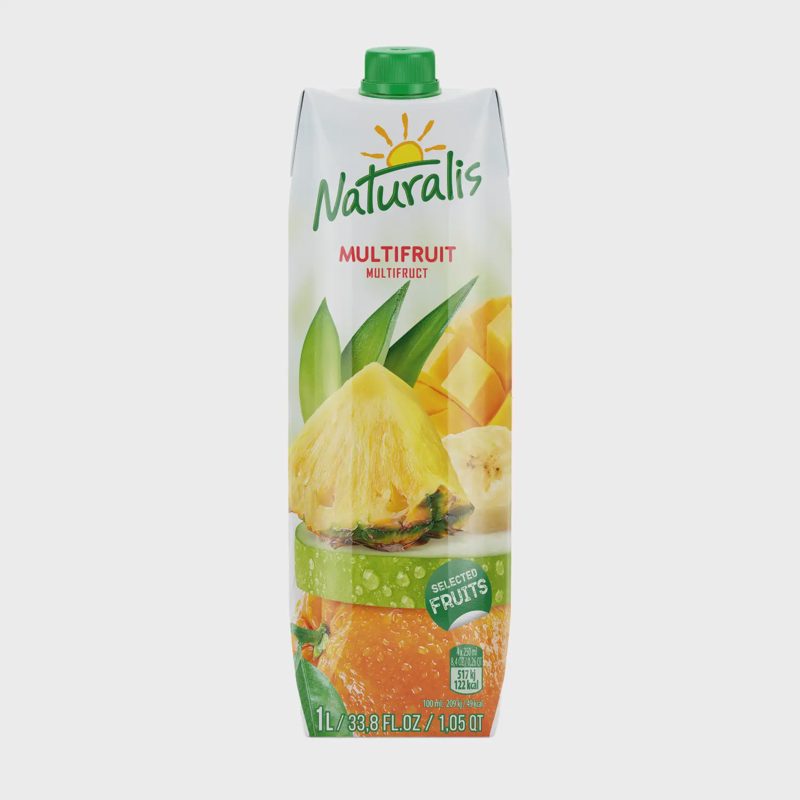 Įv. vaisių nektaras su minkšt. NATURALIS, 1 l
