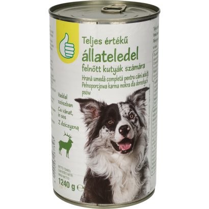 Auchan Tipp teljes értékű állateledel kutyának vad 1240g