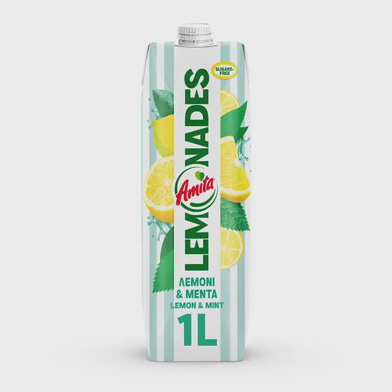 AMITA Lemonades Φρουτοποτό με Λεμόνι & Γκρέιπφρουτ Χωρίς ζάχαρη 1L