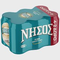 Νήσος Pilsner Μπίρα Κουτί 330ml (4+2 Δώρο)