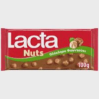 Lacta Σοκολάτα Με Ολόκληρο Φουντούκι 100gr