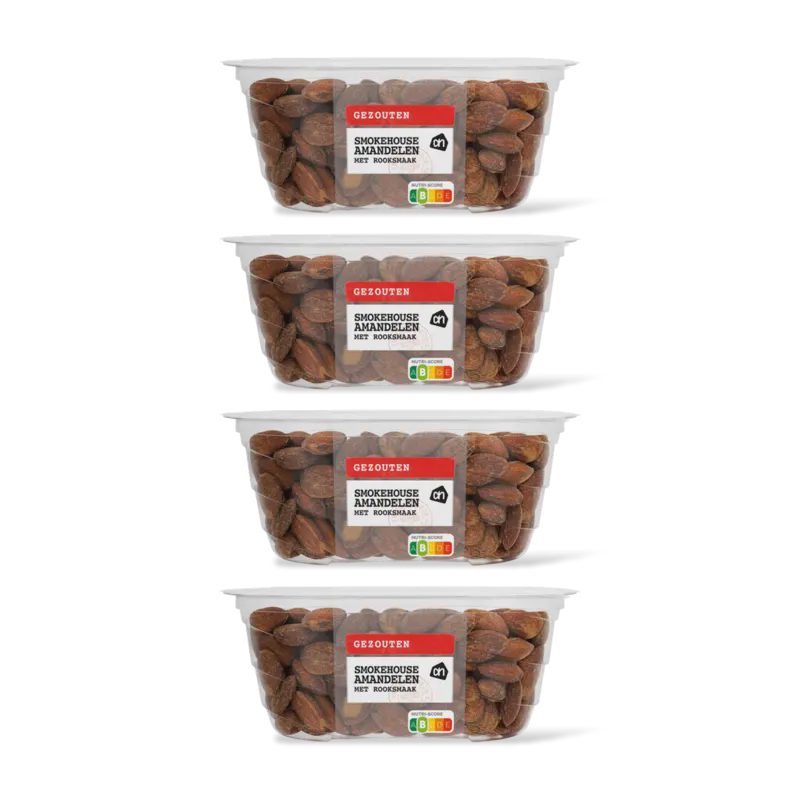 AH Amandelen met rooksmaak gezouten 4-pack