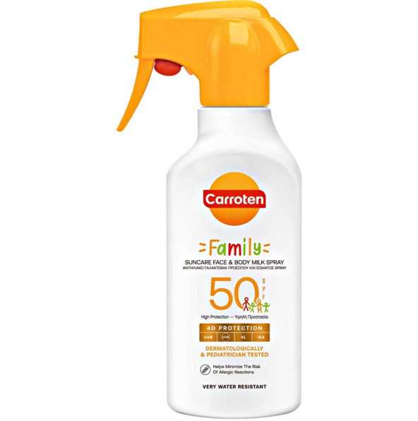 Carroten Kidsen Αντηλιακό Γαλάκτωμα Σπρευ Trigger SPF50+ 270ml