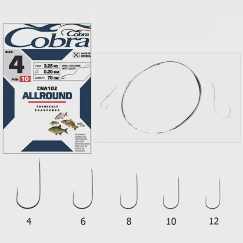 Kabliukai su pavadėliu COBRA ALLROUND 6