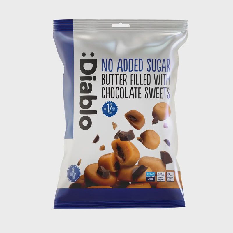 Saldainiai DIABLO su šokolado įdaru, 75 g