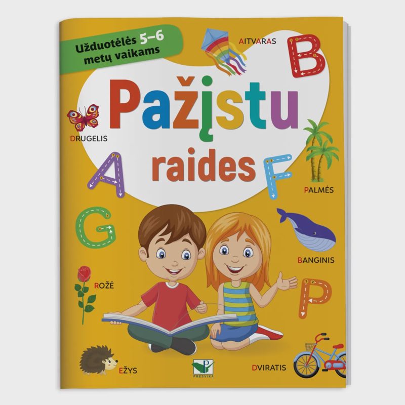 Knyga PAŽĮSTU RAIDES. 5-6 METŲ VAIKAMS