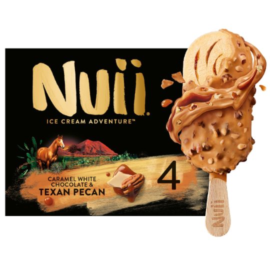 Glaces chocolat blanc et caramel pécan