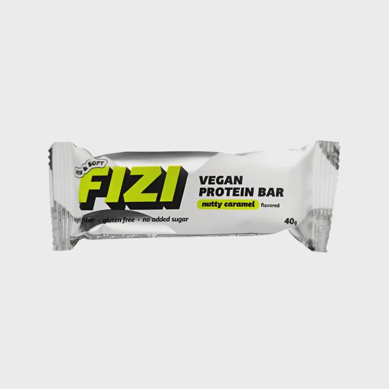 Balt. batonėlis NUTTY CARAMEL FIZI, 40 g