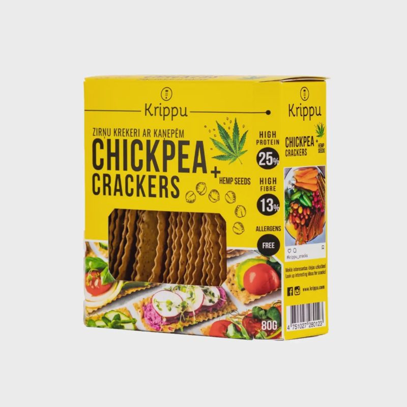 Eko. avin. krekeriai su kanapių sėkl. , 80 g