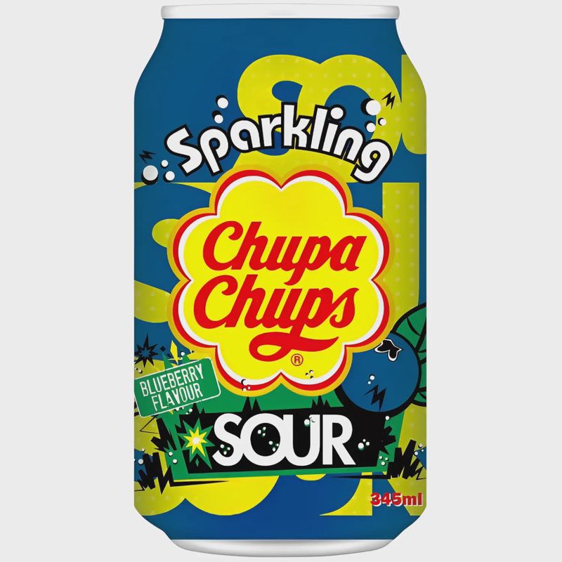 Gaz. gėr. CHUPA CHUPS SOUR BLUEBERRY, 0,345 l