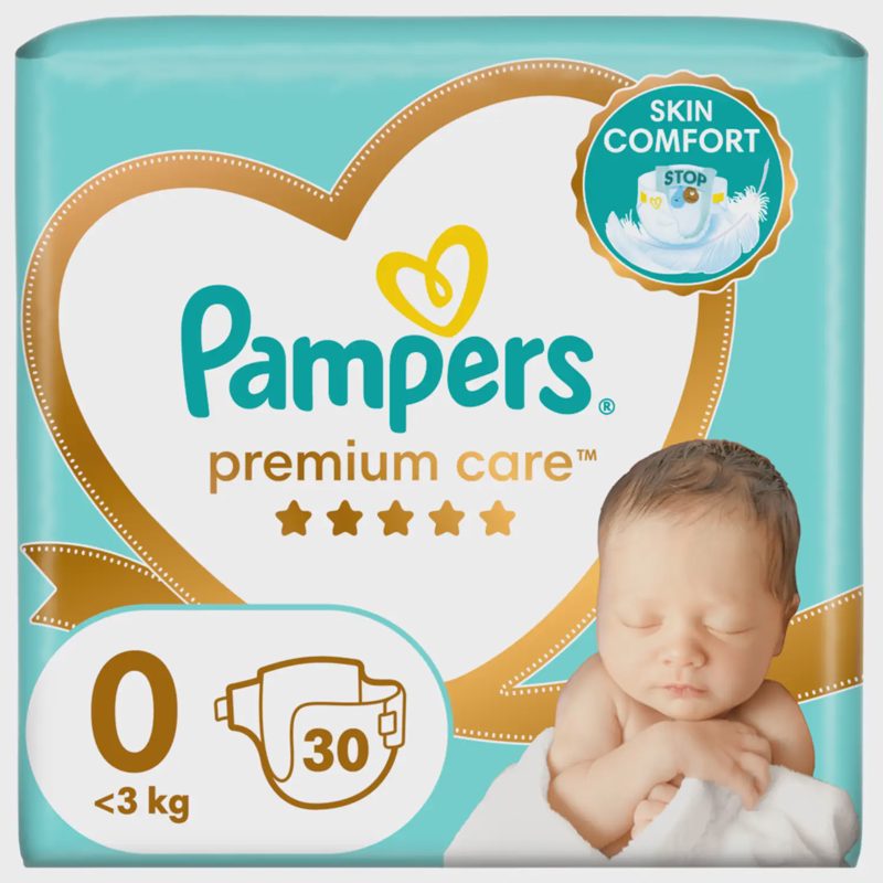 Sauskelnės PAMPERS PREMIUM CARE S0, 30 vnt