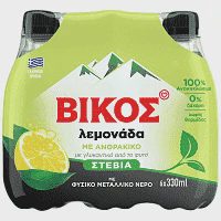 Βίκος Λεμονάδα Stevia 330ml 6τεμ
