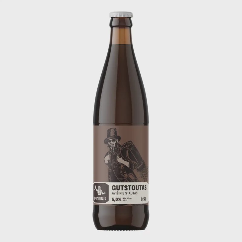 Alus GUTSTOUTAS OATMEAL STOUT, 5,0 %, 0,5 l