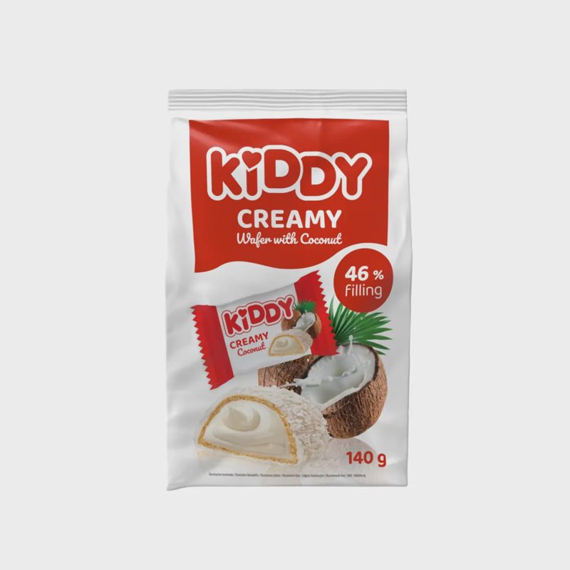 Saldainiai KIDDY CREAMY COCONUT, 140 g