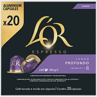 L'OR Κάψουλες Lungo Profondo Συμβατές Με Μηχανές Nespresso* 20τεμ