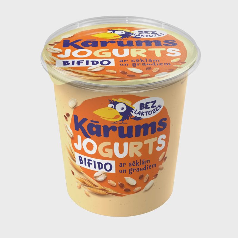 Jogurtas KARUMS su grūdais, be laktozės, 350g