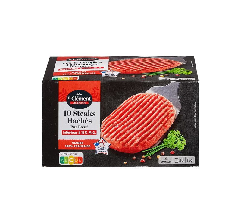 10 steaks hâchés pur boeuf
