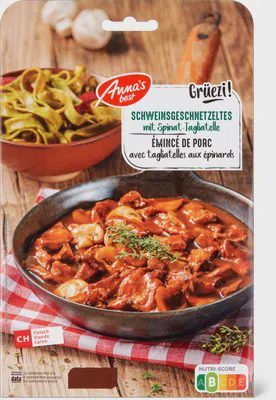 Anna's Best Schweinsgeschnetzeltes mit Spinat & Tagliatelle