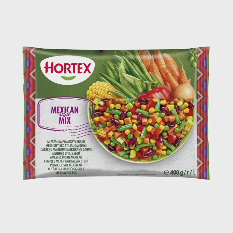 Šaldytų daržovių mišinys HORTEX MEXICO, 400 g