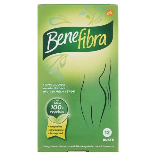 Benefibra Integratore di Fibre Alimentari integratore Intestino gusto mela verde 12 Bustine 720 ml